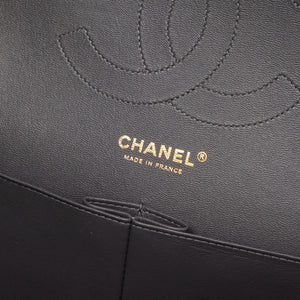 CHANEL JUMBO CLASSIC DOUBLE FLAP BAG GREY CAVIAR LEATHER SHW (MICROCHIP)