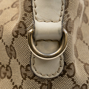 GUCCI GG CANVAS SUKEY OFF-WHITE TOP HANDLE BAG GHW