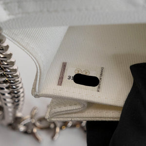 CHANEL CC MINI BAG WHITE CALFSKIN SHW