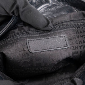 CHANEL ULTIMATE SMALL SOFT HOBO BAG BLACK QUILTED LAMBSKIN SHW
