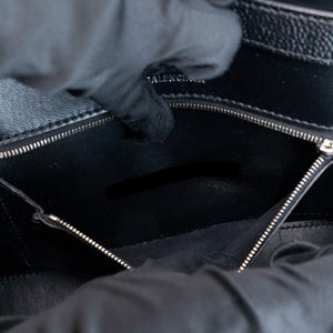 BALENCIAGA DOWNTOWN SHOULDER BAG BLACK CALFSKIN SHW