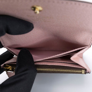 LOUIS VUITTON ROSALIE COIN CASE BROWN / PINK MONOGRAM GHW