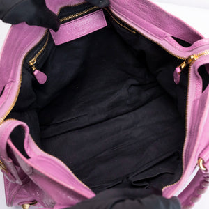 BALENCIAGA MEDIUM CLASSIC CITY CROSSBODY BAG PURPLE GHW