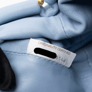 BOTTEGA VENETA MINI POUCH CALFSKIN BLUE GHW