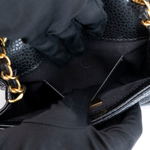 CHANEL 26C MINI FLAP BAG BLACK CAVIAR GHW (MICROCHIP)