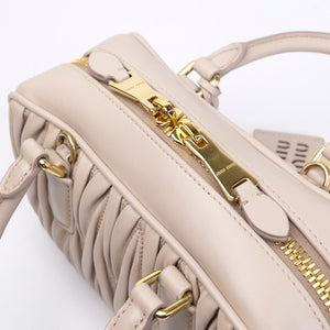 MIUMIU ARCADIE MATELASSE NAPPA LEATHER BAG POWDER PINK GHW