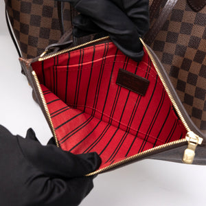 LOUIS VUITTON NEVERFULL MM DAMIER EBENE GHW