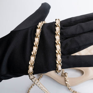 CHANEL 31 BAG NANO BEIGE LAMBSKIN LGHW