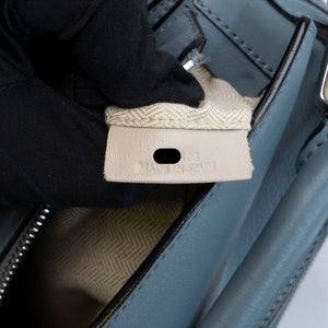 LOEWE SMALL PUZZLE BAG CALFSKIN STONE BLUE SHW