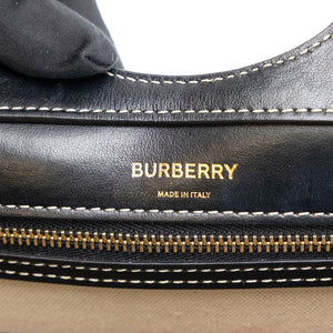 BURBERRY MINI POCKET BAG BLACK / TAN CALFSKIN GHW