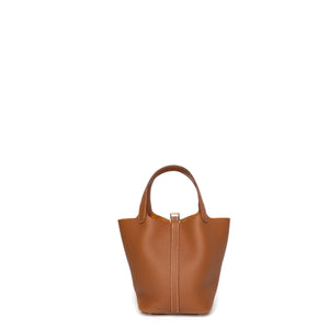 HERMES PICOTIN 18 LOCK BAG CLEMENCE GOLD GHW STAMP K