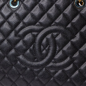CHANEL CAVIAR GRAND SHOPPING TOTE BAG XL BLACK GHW