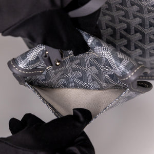 GOYARD MINI ANJOU TOTE BAG CANVAS / CALFSKIN GREY SHW