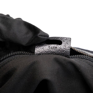 GUCCI BLACK GG MONOGRAM CANVAS WEB HOBO BAG SHW