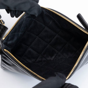 CHANEL MEDIUM 22 BAG SHINY CALFSKIN BLACK GHW (MICROCHIP)