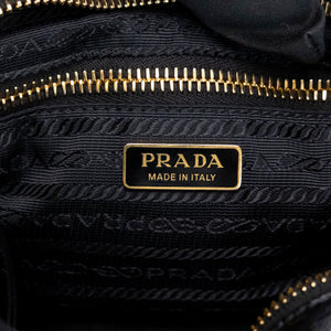 PRADA MINI BONNIE HANDBAG BLACK CALFSKIN GHW