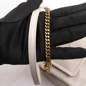 SAINT LAURENT YSL MINI NOLITA WHITE LAMBSKIN LEATHER GHW