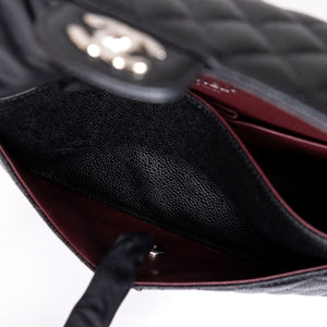 CHANEL CLASSIC FLAP MEDIUM BLACK CAVIAR LEATHER SHW