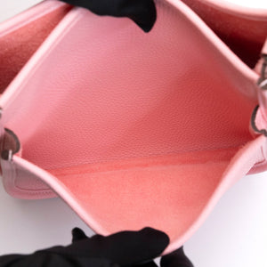 HERMES EVELYNE 23 CLEMENCE LEATHER ROSE SAKURA SHW STAMP K