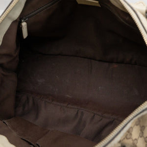 GUCCI GG CANVAS SUKEY OFF-WHITE TOP HANDLE BAG GHW