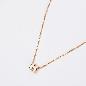 HERMES MINI POP H NECKLACE BLANC GHW