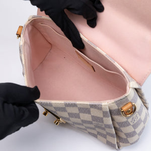 LOUIS VUITTON CROISETTE BAG DAMIER AZUR CANVAS GHW