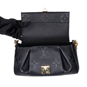 LOUIS VUITTON FAVORITE MONOGRAM EMPREINTE LEATHER BLACK GHW