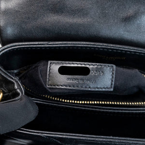 SAINT LAURENT TOY LOULOU BAG QUILTED BLACK GHW
