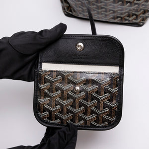 GOYARD MINI ANJOU TOTE BLACK GOYARDINE CANVAS / LEATHER SHW