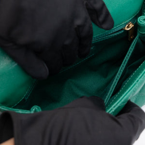 CHANEL SMALL COCO HANDLE CAVIAR GREEN LGHW