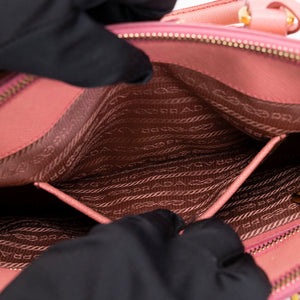 PRADA SAFFIANO SMALL TOTE BAG PINK GHW