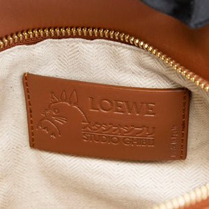LOEWE X HOWL'S MOVING CASTLE SMALL CALCIFER PUZZLE BAG SATIN CALFSKIN TAN GHW