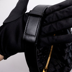 BOTTEGA VENERA MINI WALLACE SHOULDER BAG CALFSKIN BLACK GHW