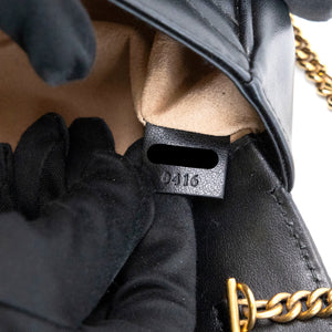 GUCCI GG MARMONT SUPER MINI BLACK GHW