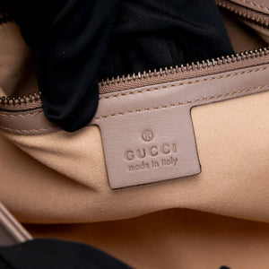 GUCCI MEDIUM GG MARMONT SHOULDER BAG CALFSKIN DARK BEIGE GHW