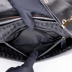 CHRISTIAN DIOR VINTAGE PUNK SHOULDER BAG BLACK SHW