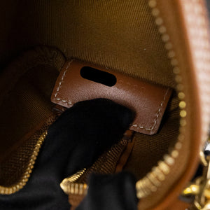 CELINE MINI BOSTON BAG TRIOMPHE CANVAS / CALFSKIN TAN GHW