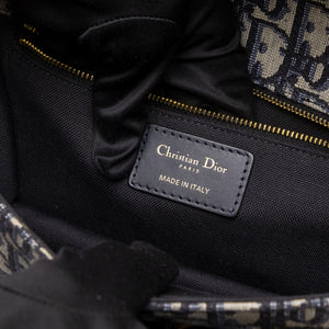 CHRISTIAN DIOR 30 MONTAIGNE EAST WEST BAG WITH CHAIN OBLIQUE JACQUARD BLUE GHW