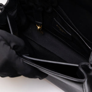 SAINT LAURENT SAC MOUJIK TOP HANDLE BLACK GRAINED LEATHER GHW
