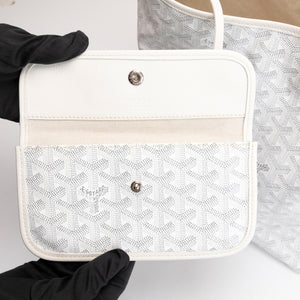 GOYARD BOHEME HOBO BAG WHITE GOYARDINE CANVAS / CALFSKIN SHW