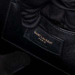SAINT LAURENT SOLFERINO MEDIUM SATCHEL BAG WHITE CALFSKIN GHW