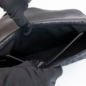 CHRISTIAN DIOR SADDLE SMALL MESSENGER BAG BLACK OBLIQUE JACQUARD / GRAINED CALFSKIN MULTICOLOUR HARDWARE