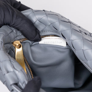 BOTTEGA VENETA MINI JODIE GREY CALF SKIN GHW