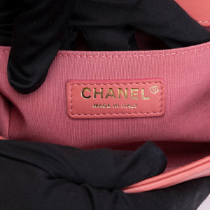 CHANEL SMALL LE BOY BAG PINK LAMBSKIN LEATHER GHW