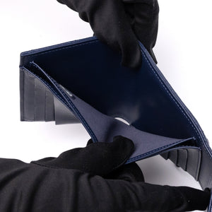 CHANEL SMALL CLASSIC FLAP WALLET BLUE CAVIAR LEATHER LGHW