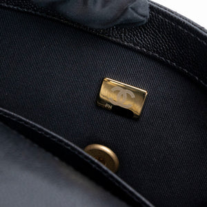 CHANEL 25P MINI FLAP BAG BLACK CAVIAR LEATHER GHW (MICROCHIP)