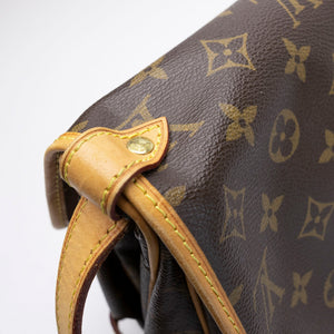 LOUIS VUITTON VINTAGE DOUBLE SIDE CROSSBODY BAG MONOGRAM CANVAS GHW