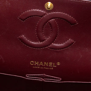 CHANEL MEDIUM CLASSIC DOUBLE FLAP BAG BLACK CAVIAR LEATHER GHW (MICROCHIP)