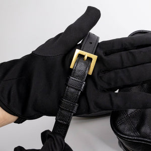 SAINT LAURENT 80'S VANITY BAG BLACK CALFSKIN GHW