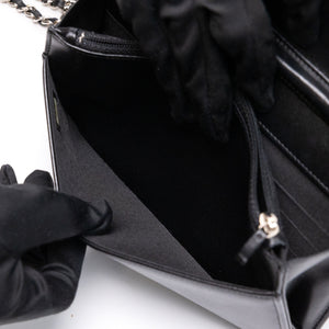 CHANEL BOY WOC WALLET ON CHAIN BLACK LAMBSKIN LEATHER SHW